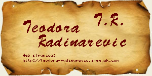 Teodora Radinarević vizit kartica